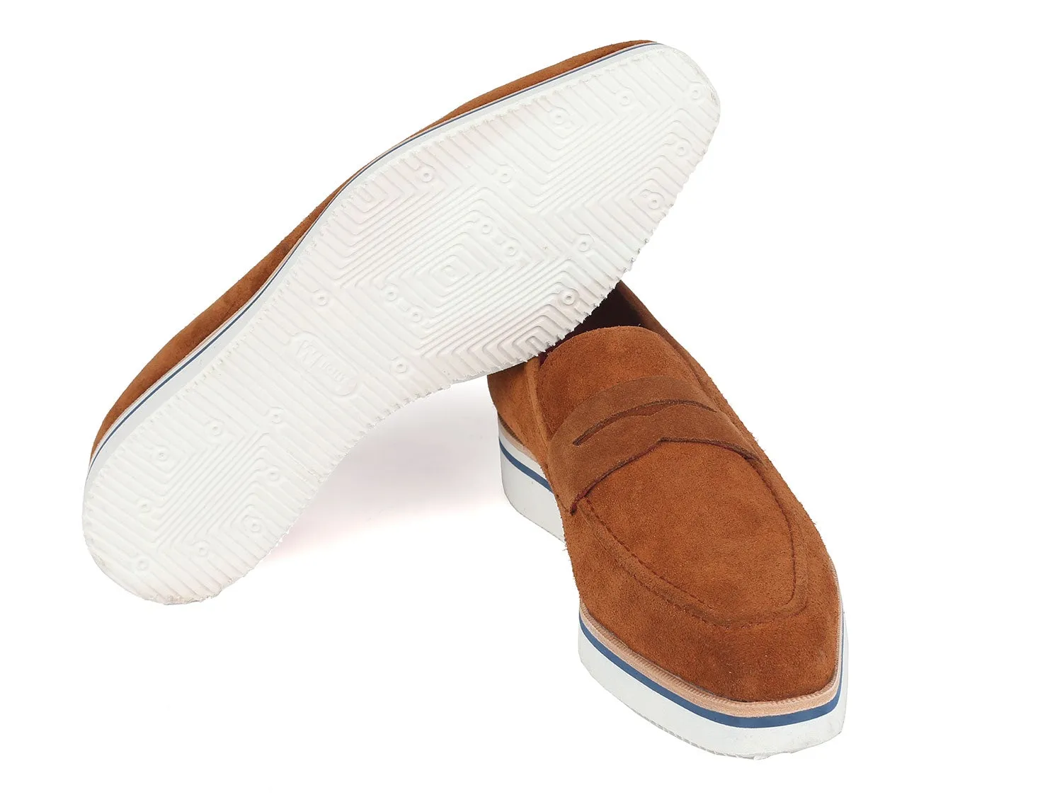 Paul Parkman Men's Camel Suede Loafers