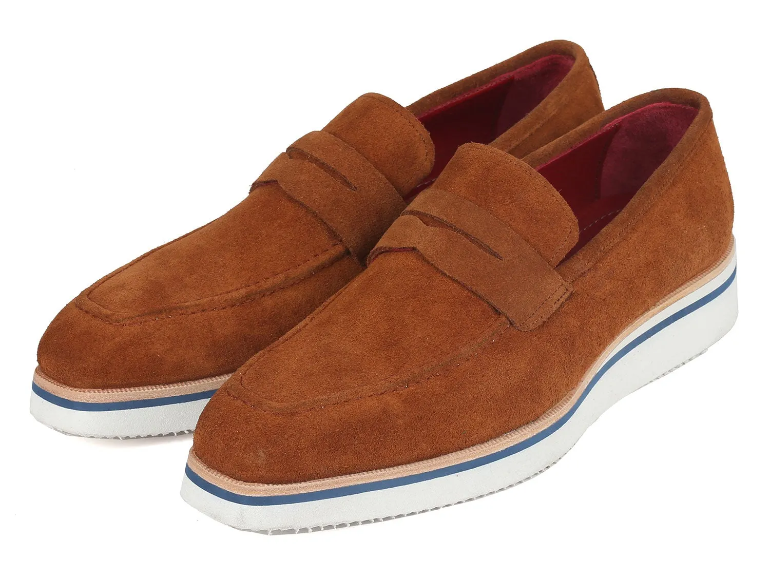 Paul Parkman Men's Camel Suede Loafers
