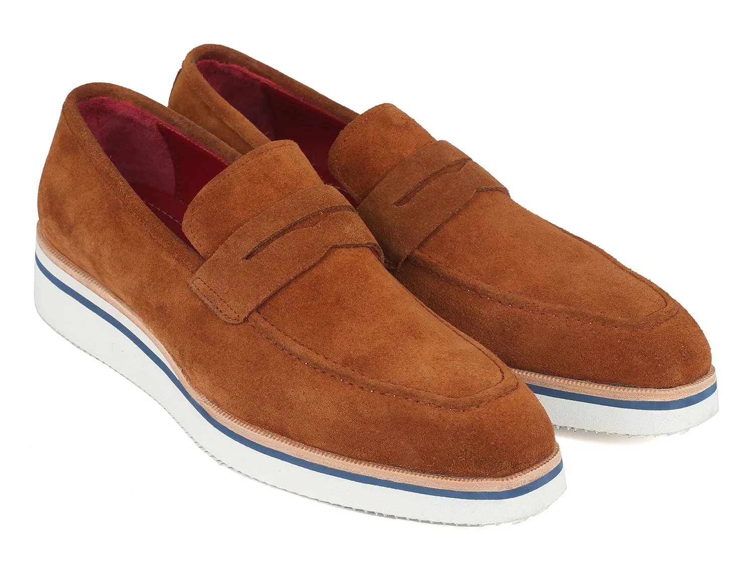 Paul Parkman Men's Camel Suede Loafers