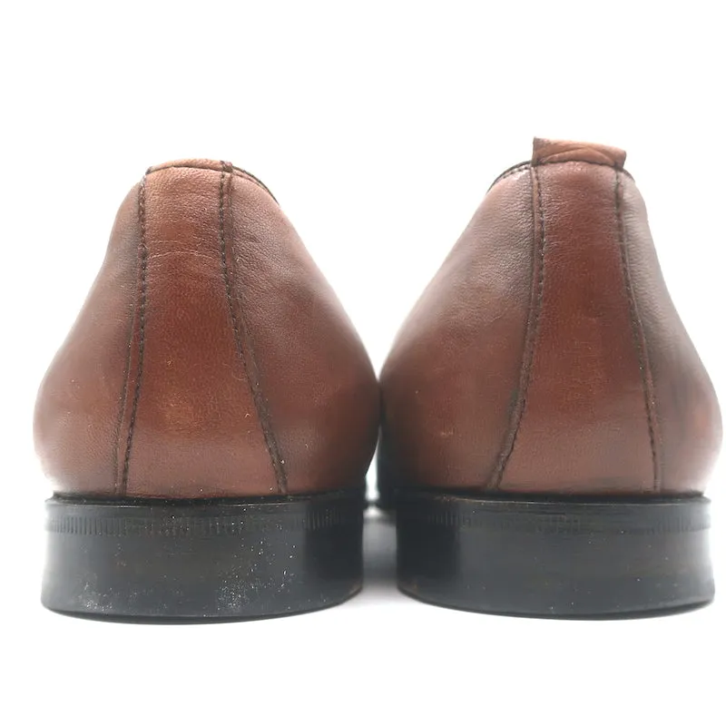 Paul Stuart Tassel Loafers Brown Leather Size 11
