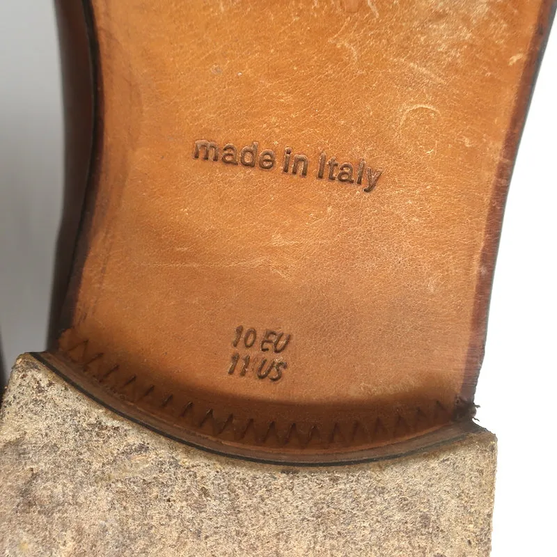 Paul Stuart Tassel Loafers Brown Leather Size 11