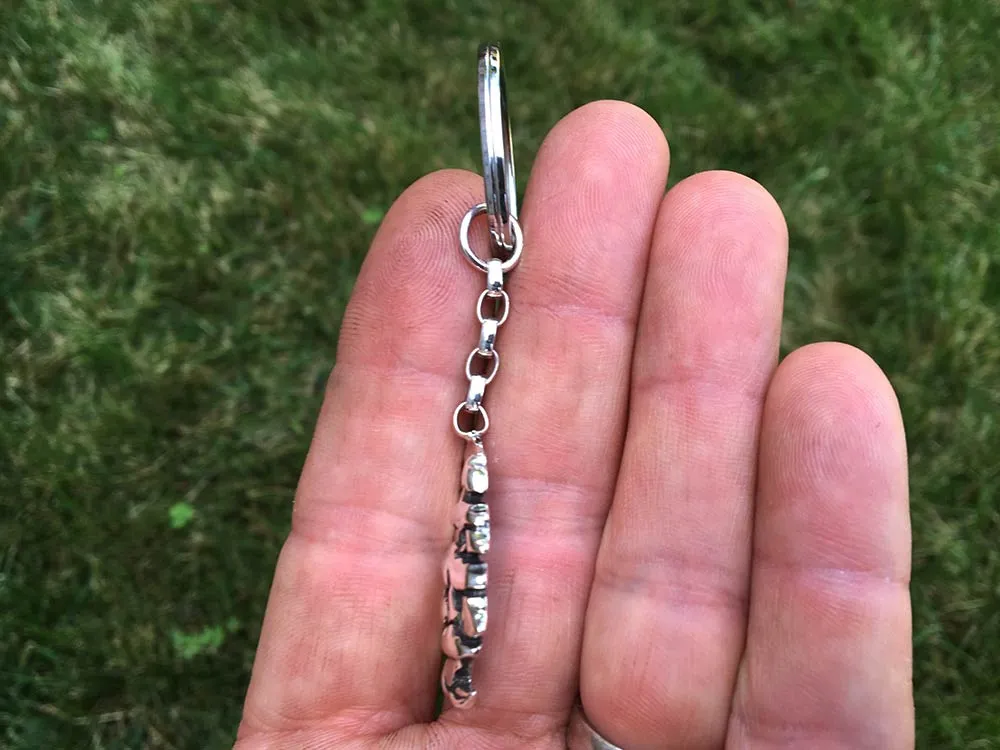 Peace Bonsai Key Chain / Key Ring Sterling Silver