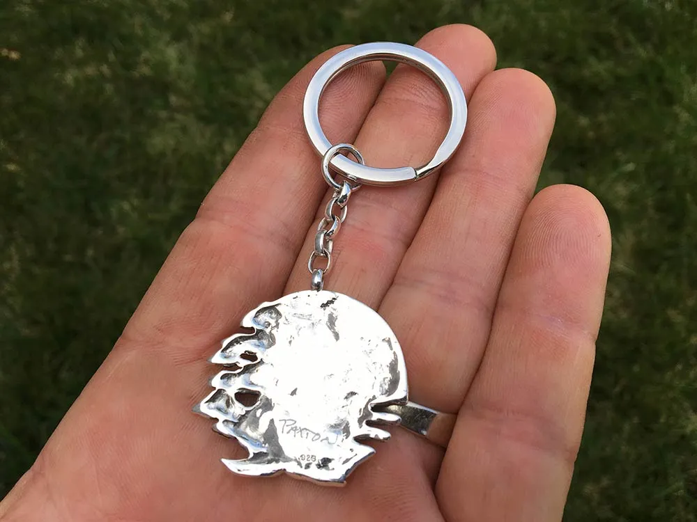 Peace Bonsai Key Chain / Key Ring Sterling Silver