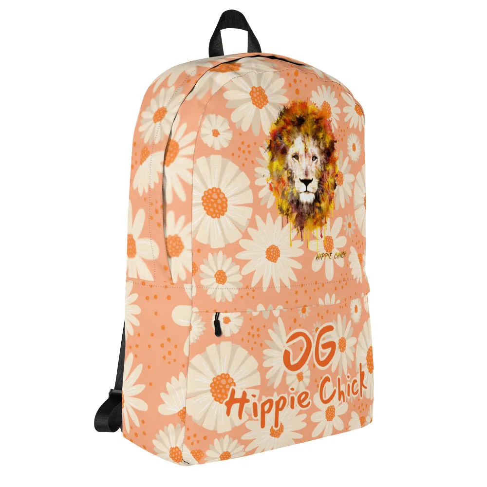 Peach Daisies Backpack - OG Hippie Chick
