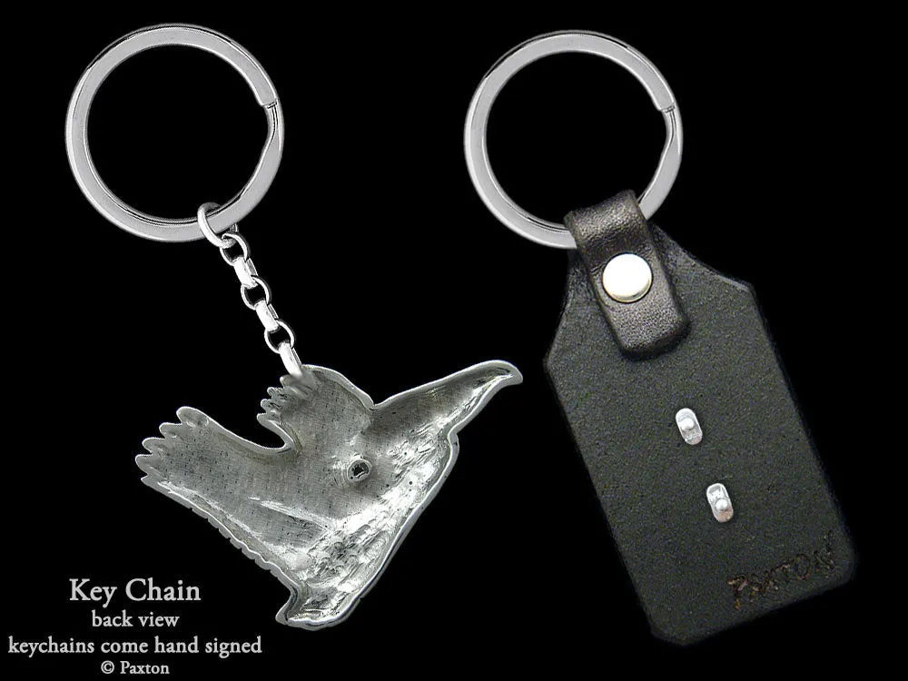 Pelican Key Chain / Key Ring Sterling Silver