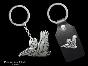 Pelican Key Chain / Key Ring Sterling Silver