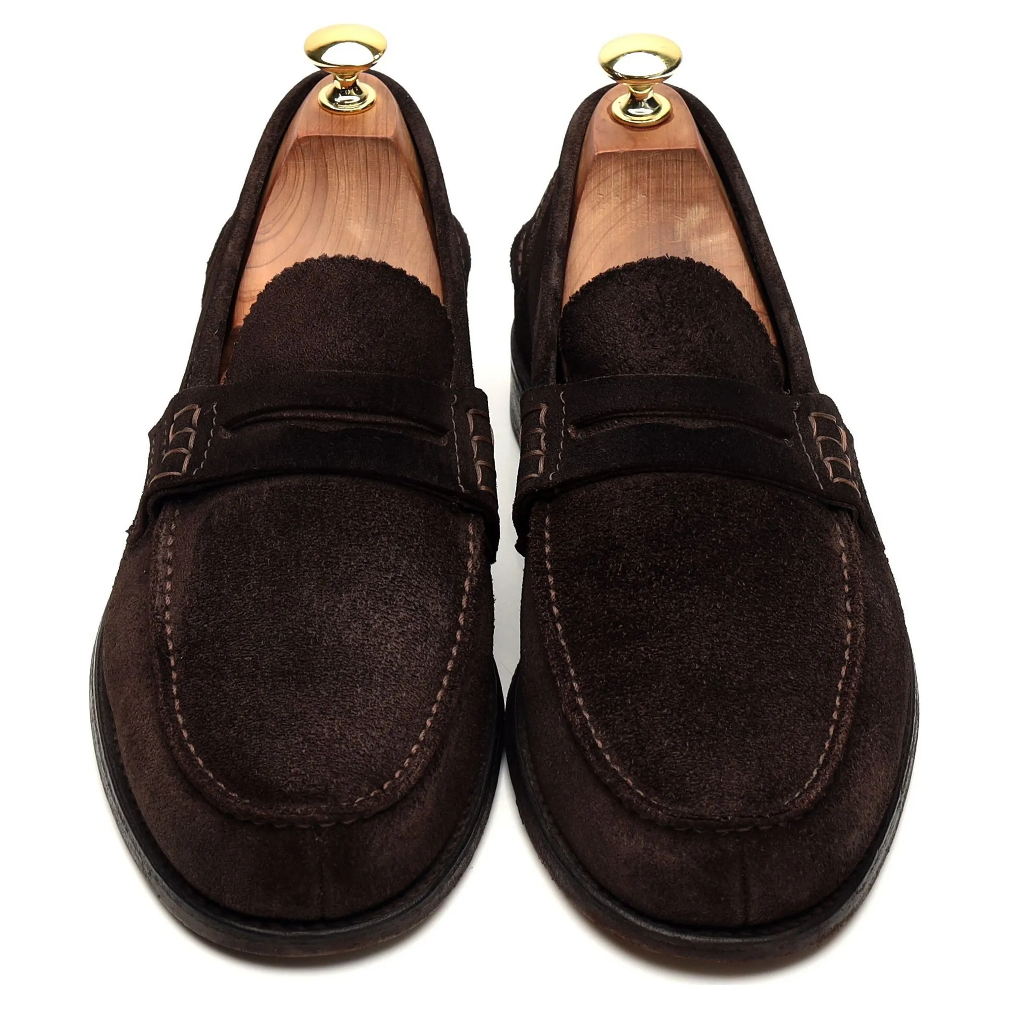 'Pembrey' Dark Brown Suede Loafers UK 8.5 F