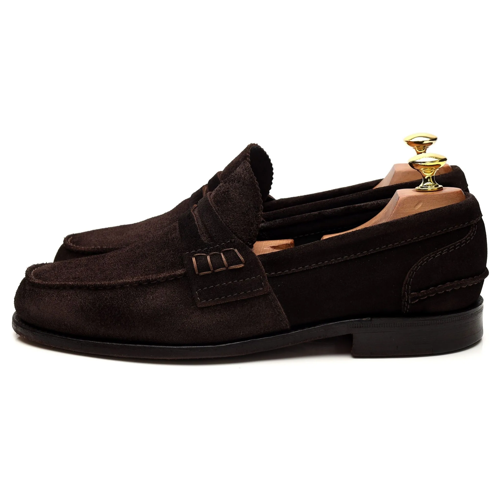 'Pembrey' Dark Brown Suede Loafers UK 8.5 F