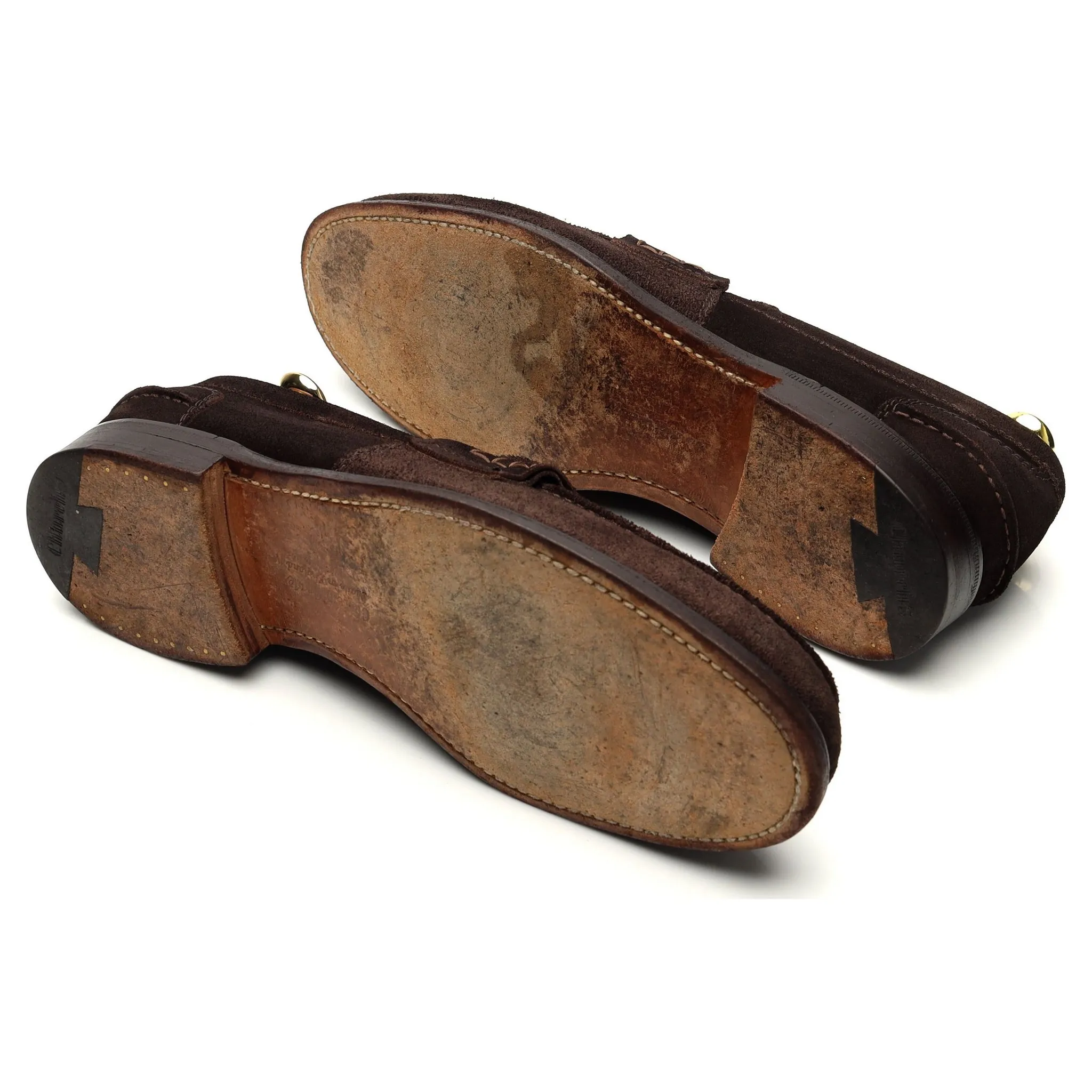 'Pembrey' Dark Brown Suede Loafers UK 8.5 F