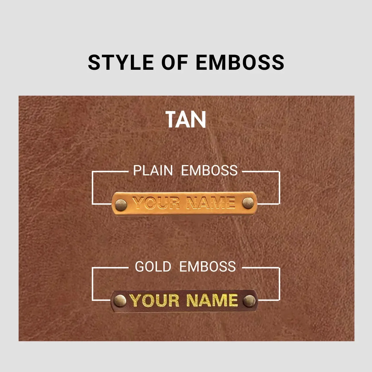 PERSONALISED KEYCHAIN - TAN