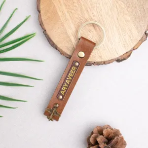 PERSONALISED KEYCHAIN - TAN