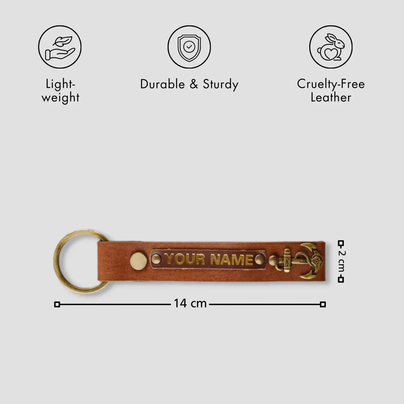 PERSONALISED KEYCHAIN - TAN