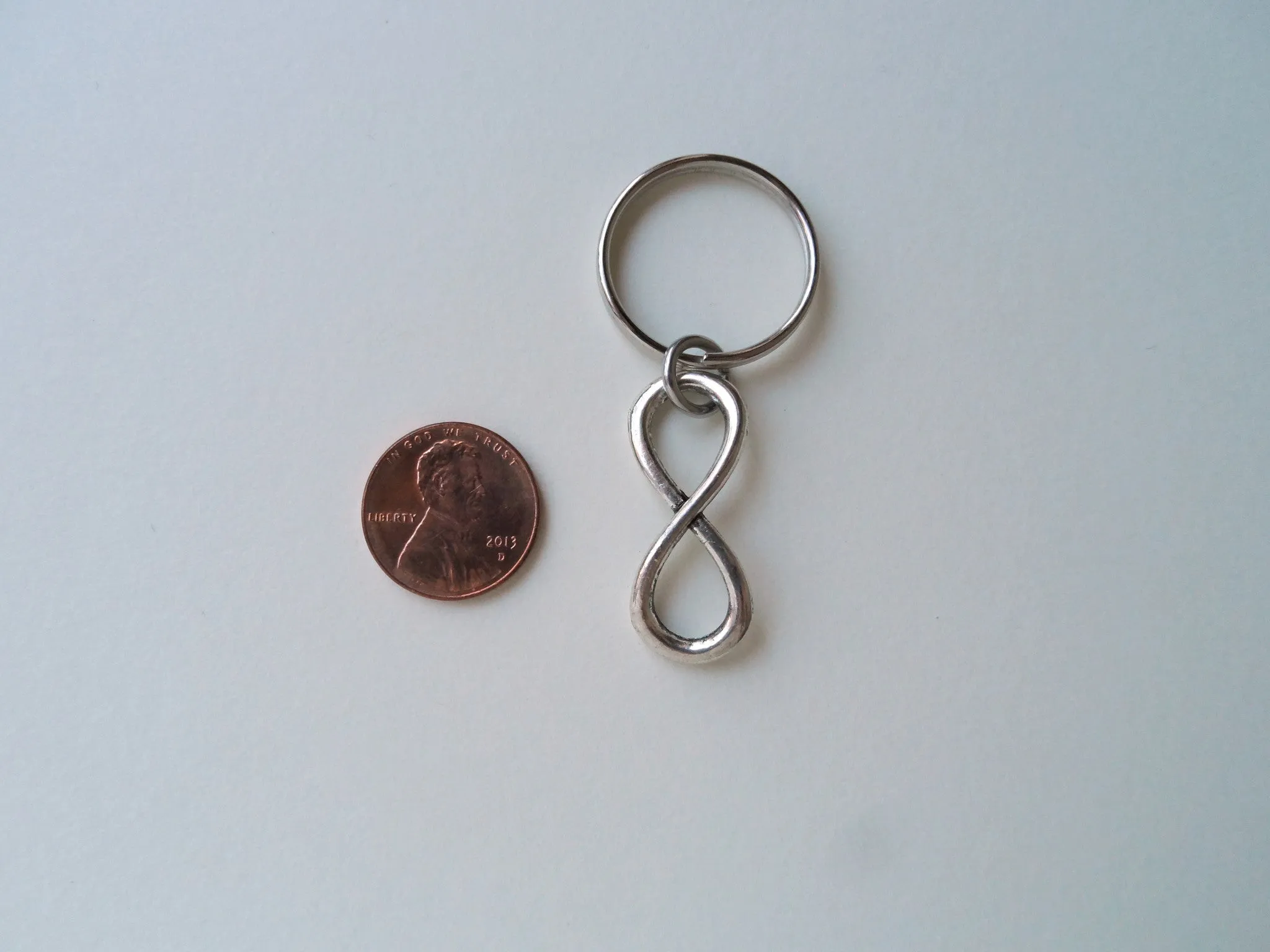 Personalized & Matching Couples Keychain with Infinity Symbol   Optional Heart Tag