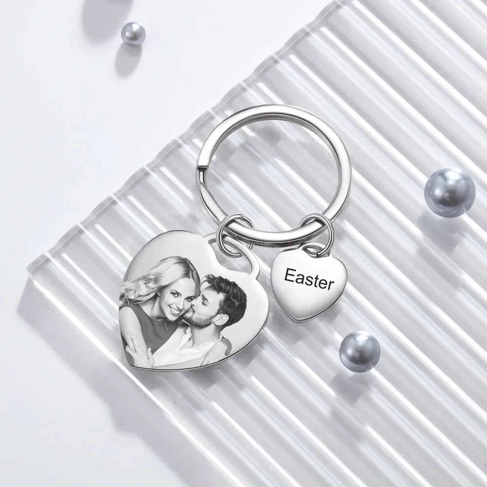 Personalized Date & Name Engraved Calendar Keychains For women