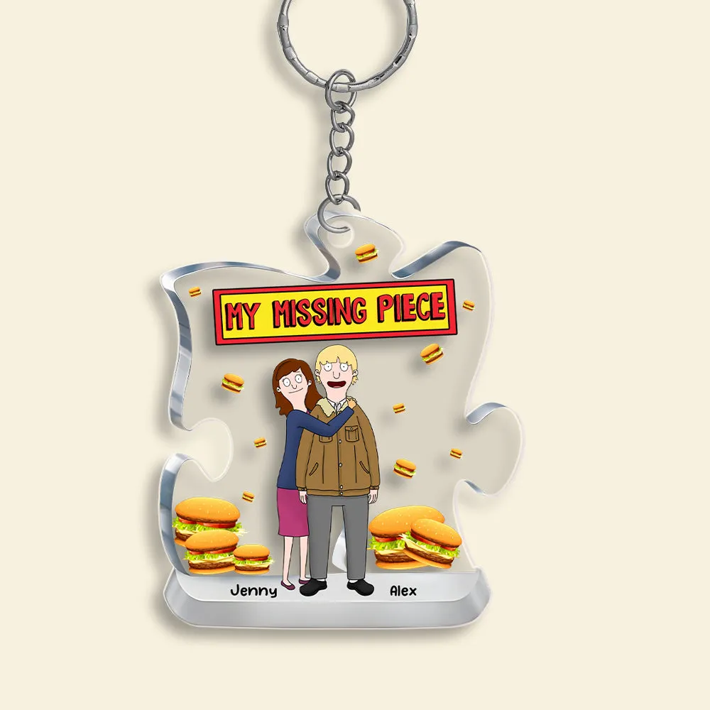 Personalized Gifts For Couple Keychain My Missing Piece 03OHMH140225HG