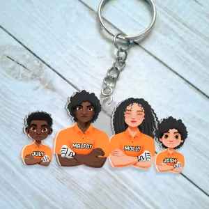 Personalized Gifts For Family Keychain Golf Family 052QHHU200125PA