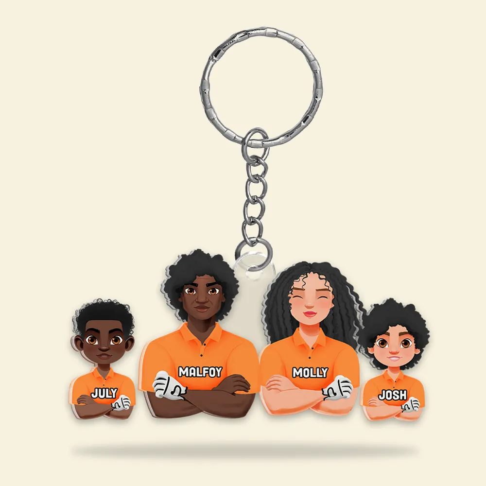 Personalized Gifts For Family Keychain Golf Family 052QHHU200125PA