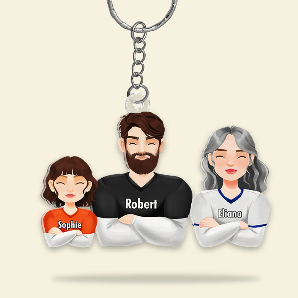 Personalized Gifts For Football Lover Family Keychain 032QHHU200125HG