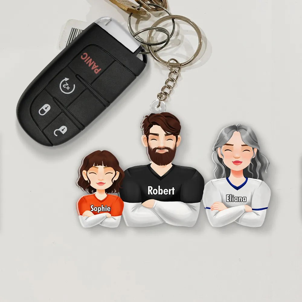 Personalized Gifts For Football Lover Family Keychain 032QHHU200125HG