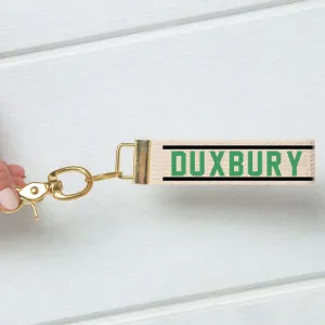 Personalized Green and Black Keychain