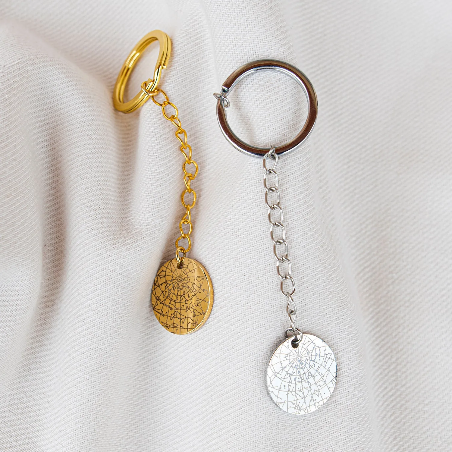 Personalized Keychain with Star Map