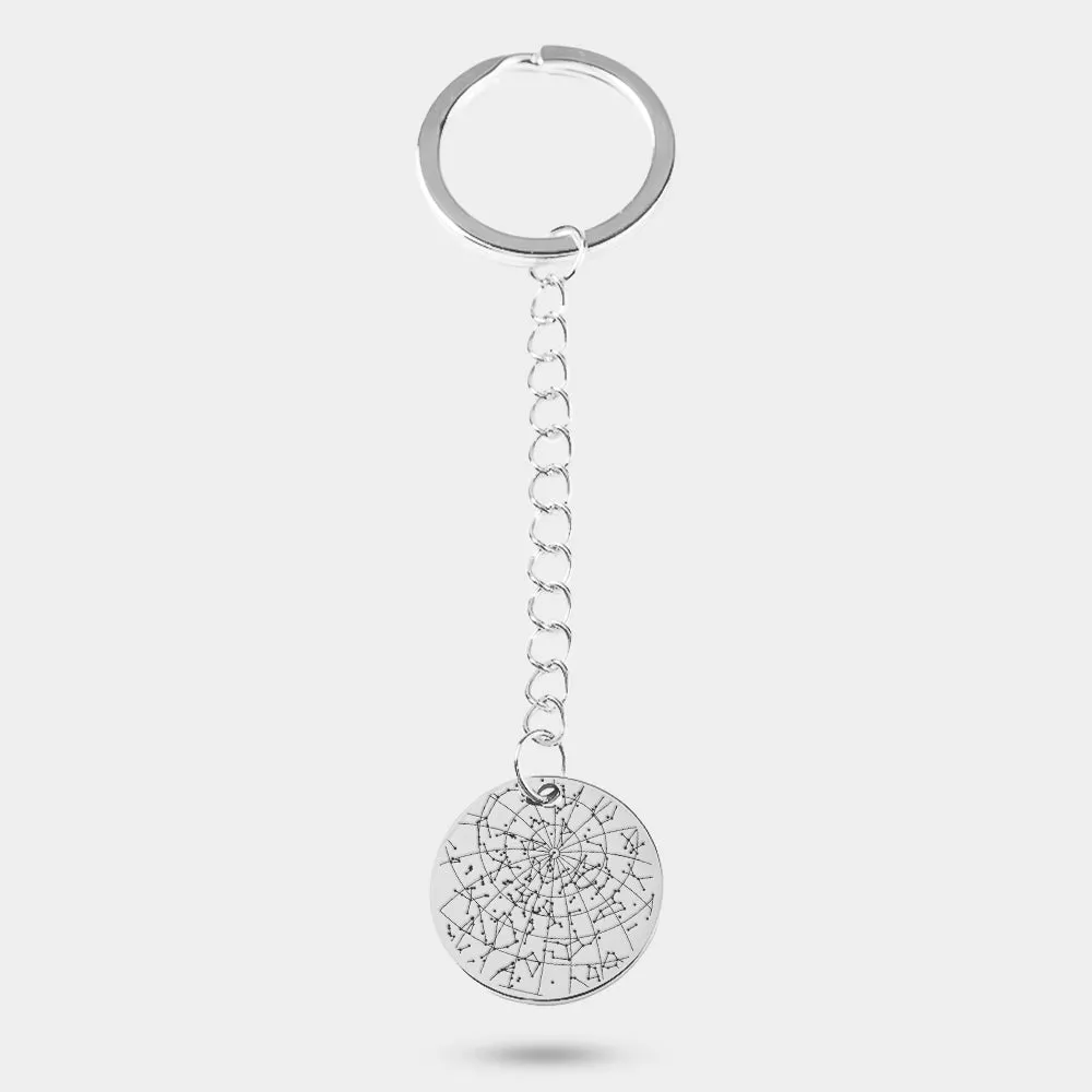 Personalized Keychain with Star Map