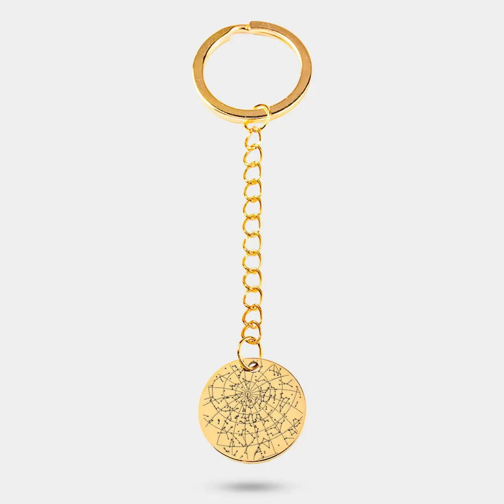 Personalized Keychain with Star Map