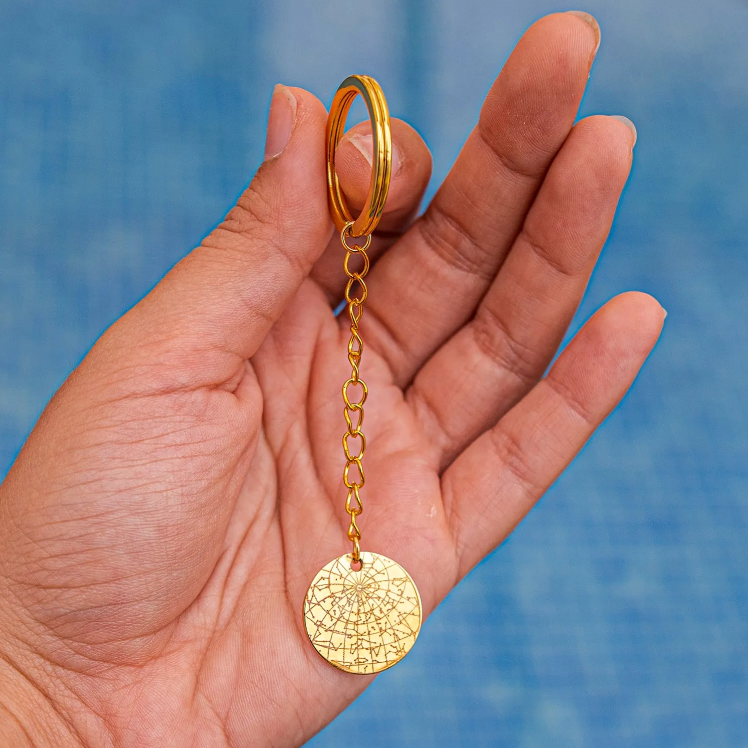 Personalized Keychain with Star Map