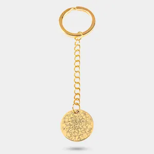 Personalized Keychain with Star Map