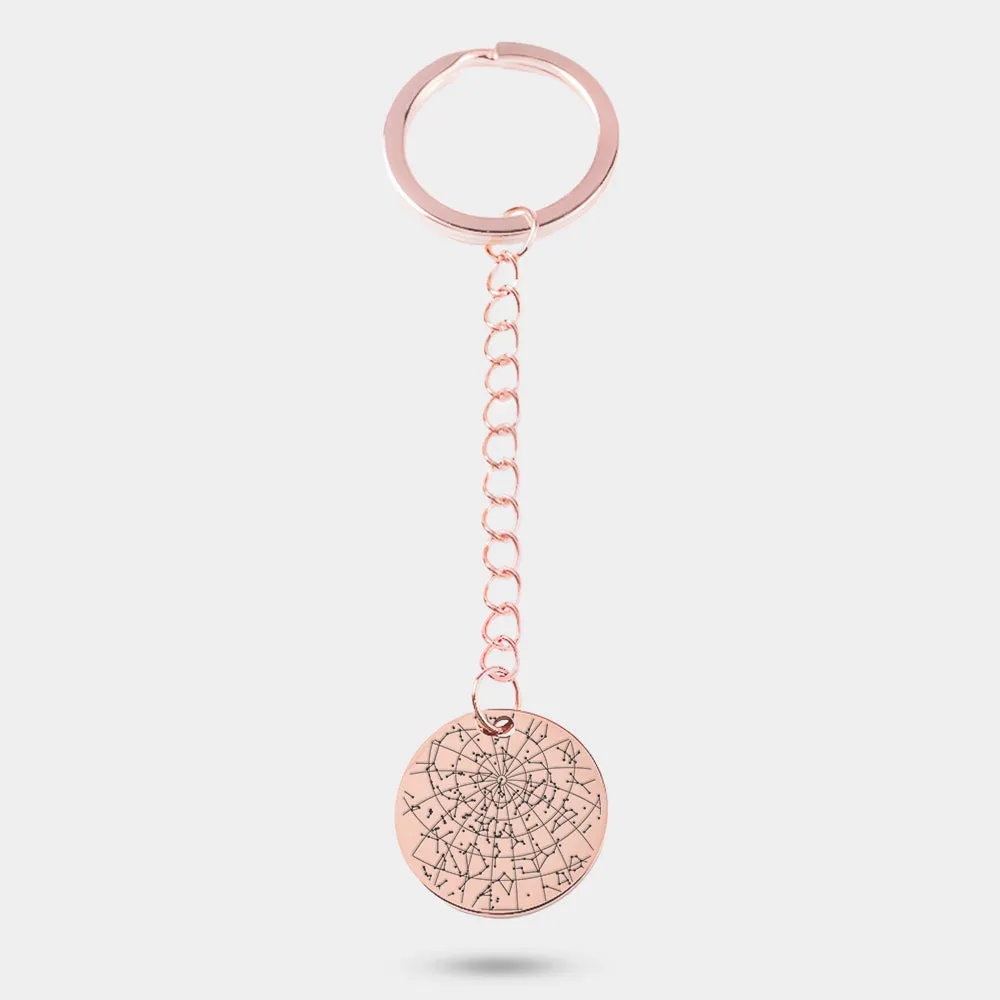 Personalized Keychain with Star Map
