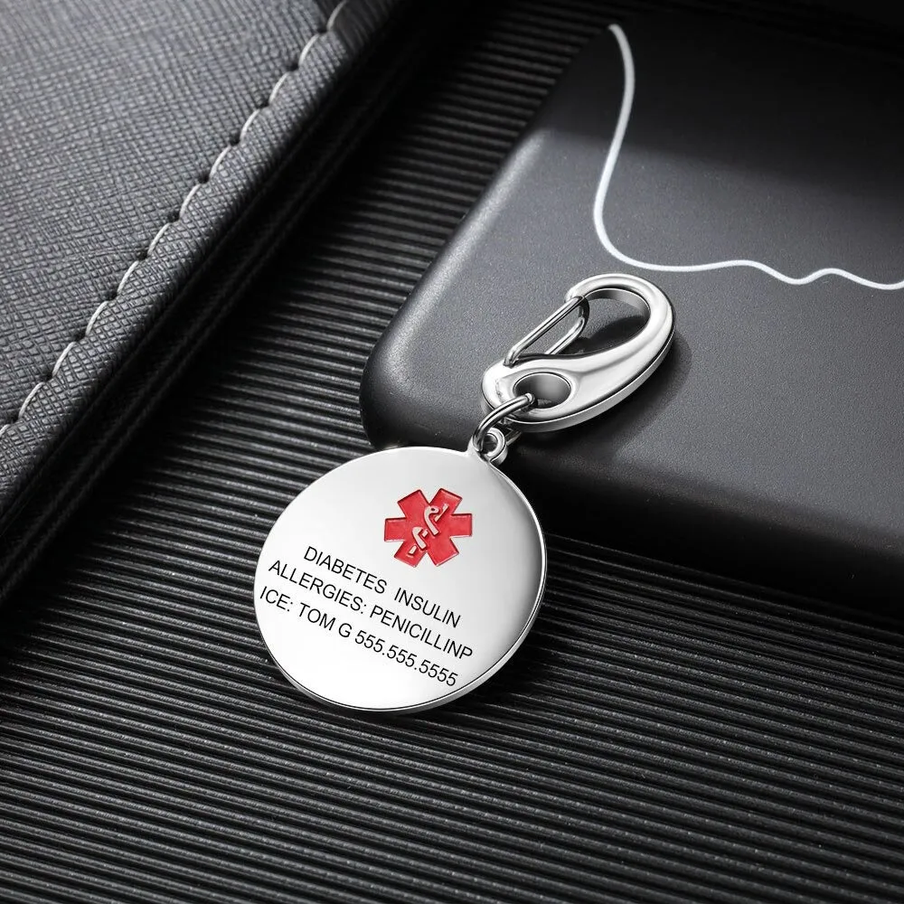 Personalized Medical-Alert Engraving Keychains