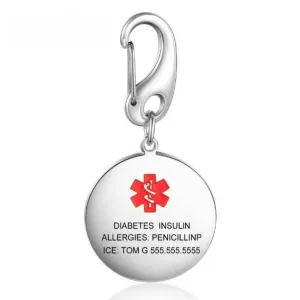 Personalized Medical-Alert Engraving Keychains
