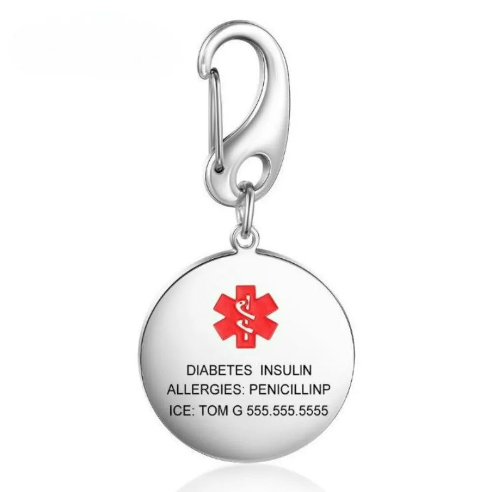 Personalized Medical-Alert Engraving Keychains