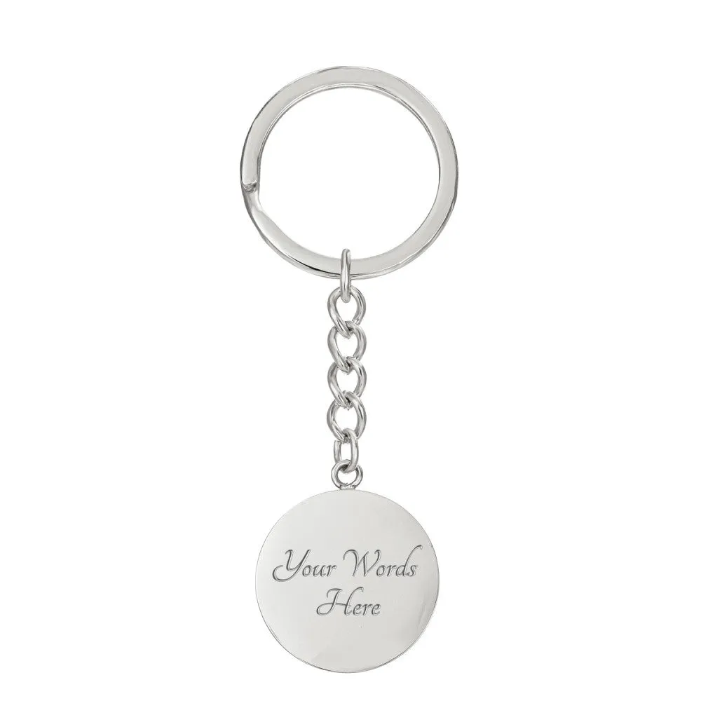 Personalized Natal Chart Pendant with Keychain - Black
