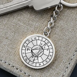 Personalized Natal Chart Pendant with Keychain