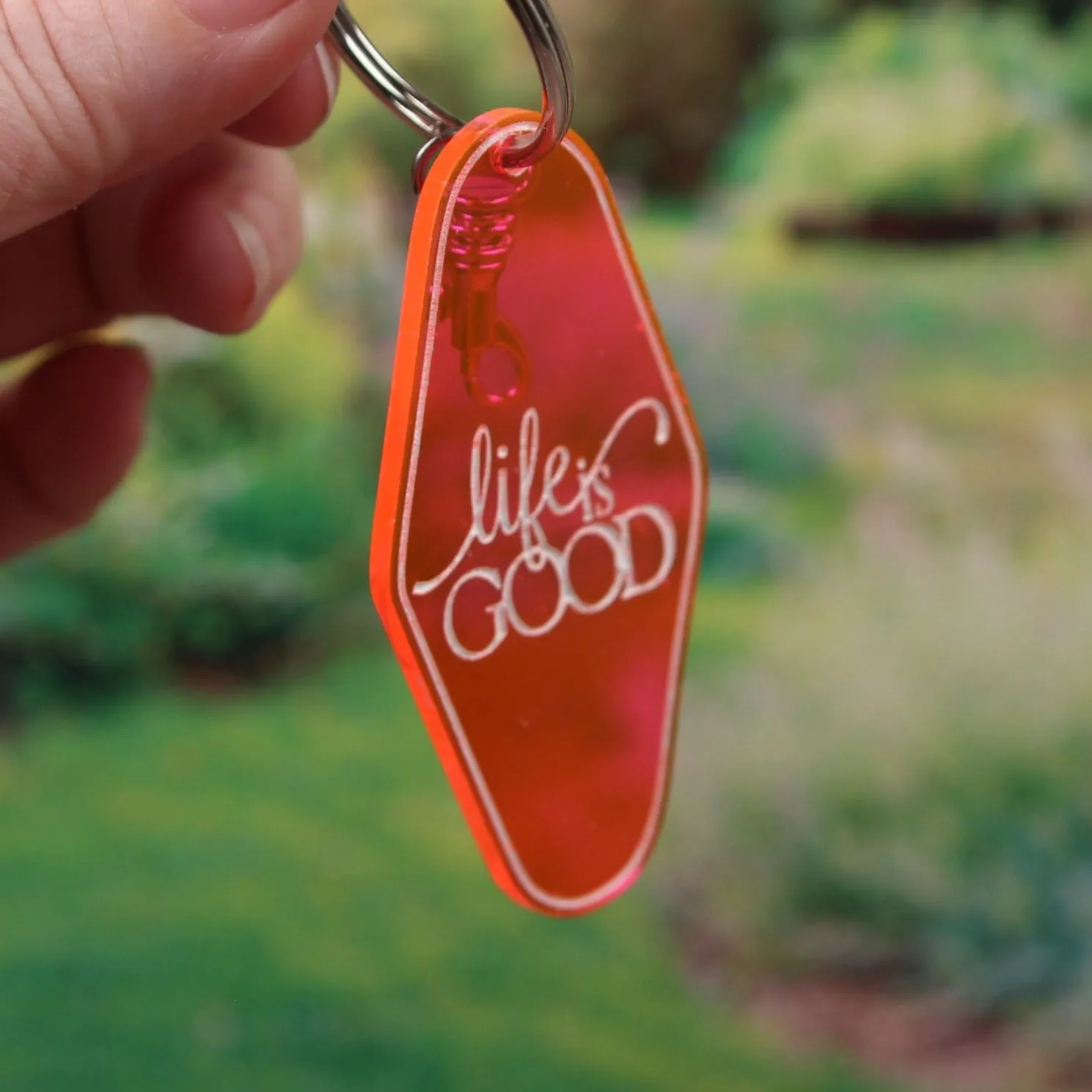 Personalized Retro Motel Keychain