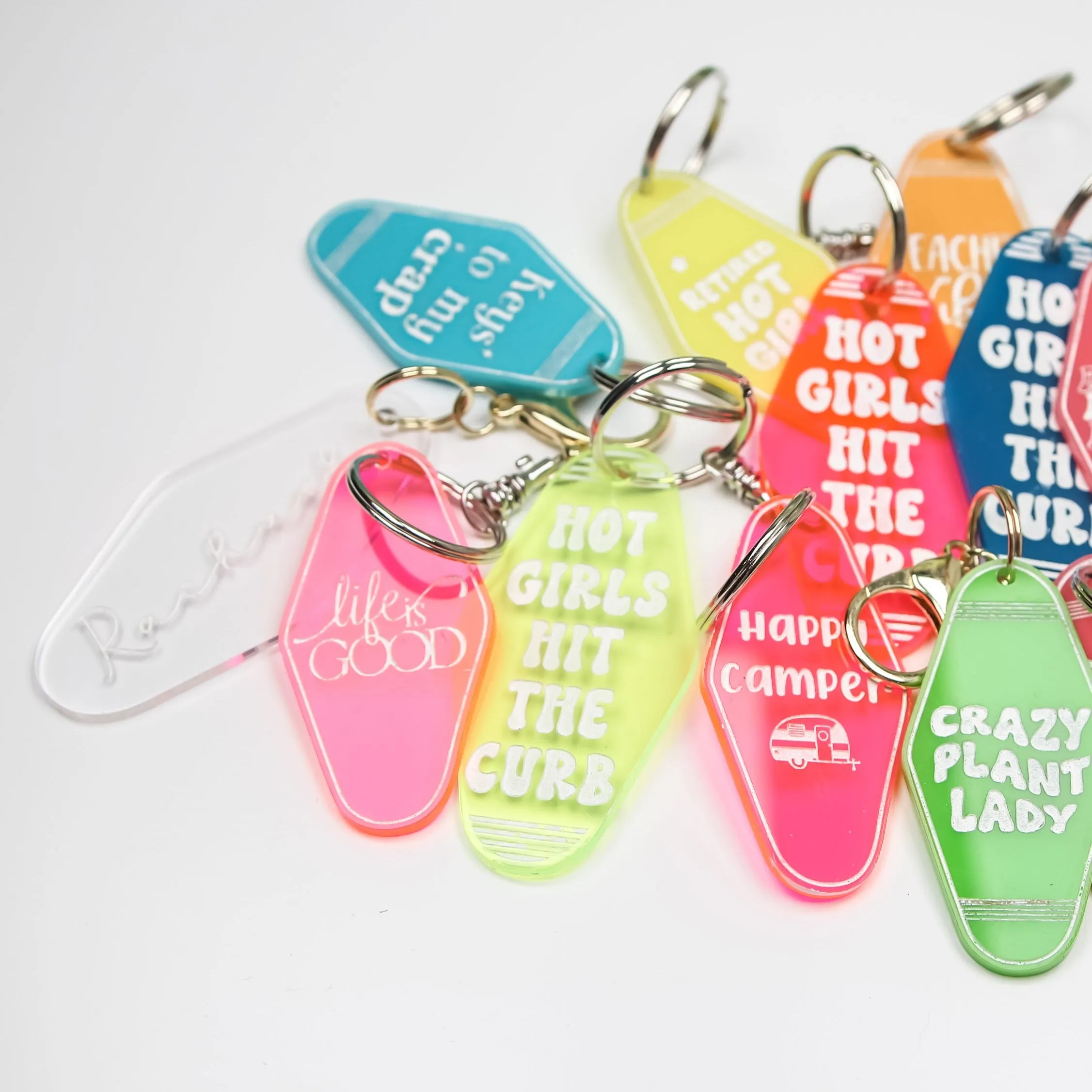 Personalized Retro Motel Keychain