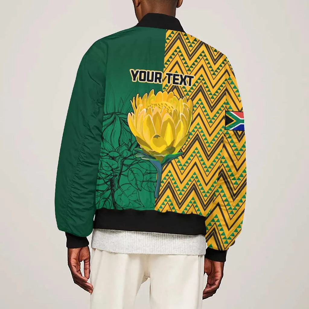 Personalized South Africa Bomber Jacket with Springbok and Proteas African Pattern LT01
