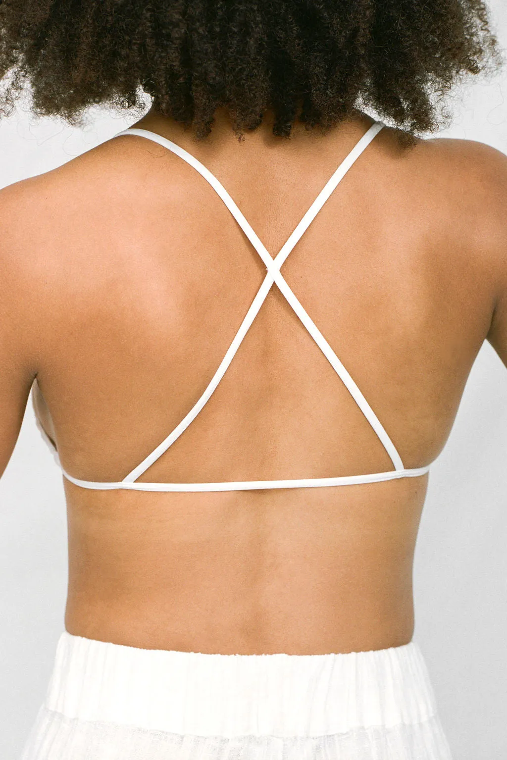 PETITE: MATHILDA Bralette in White