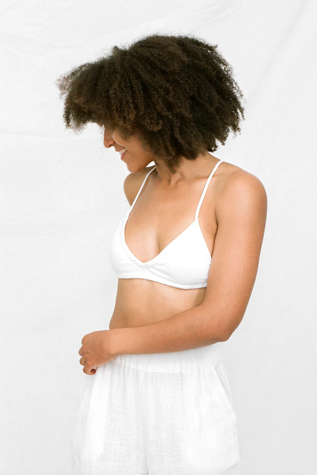PETITE: MATHILDA Bralette in White