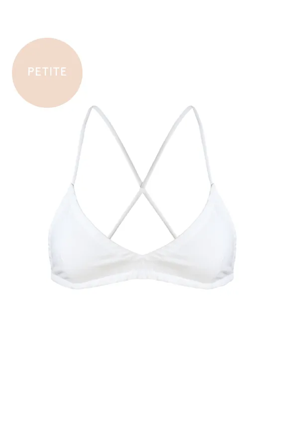 PETITE: MATHILDA Bralette in White