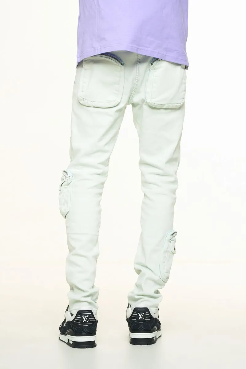 PHEELINGS LUCID DREAMS CARGO SKINNY DENIM (FADED LIGHT BLUE)