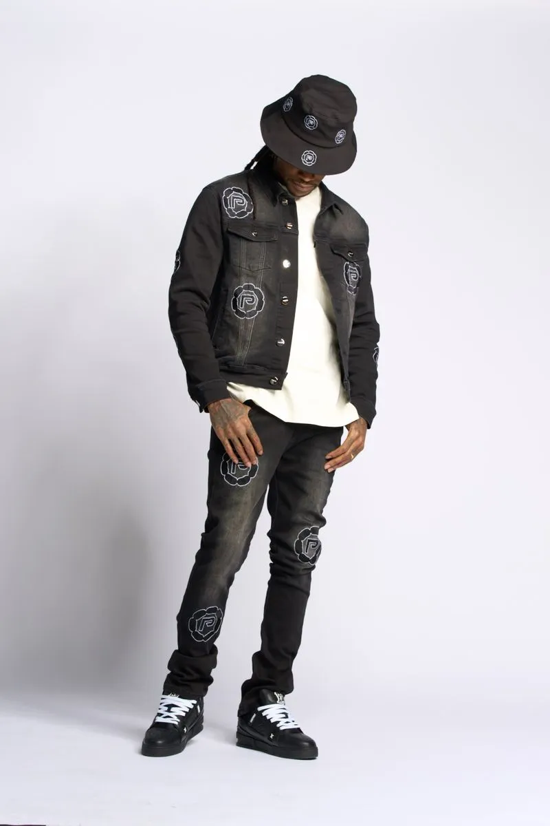 PHEELINGS SEWN TOGETHER DENIM JACKET (BLACK WASH)