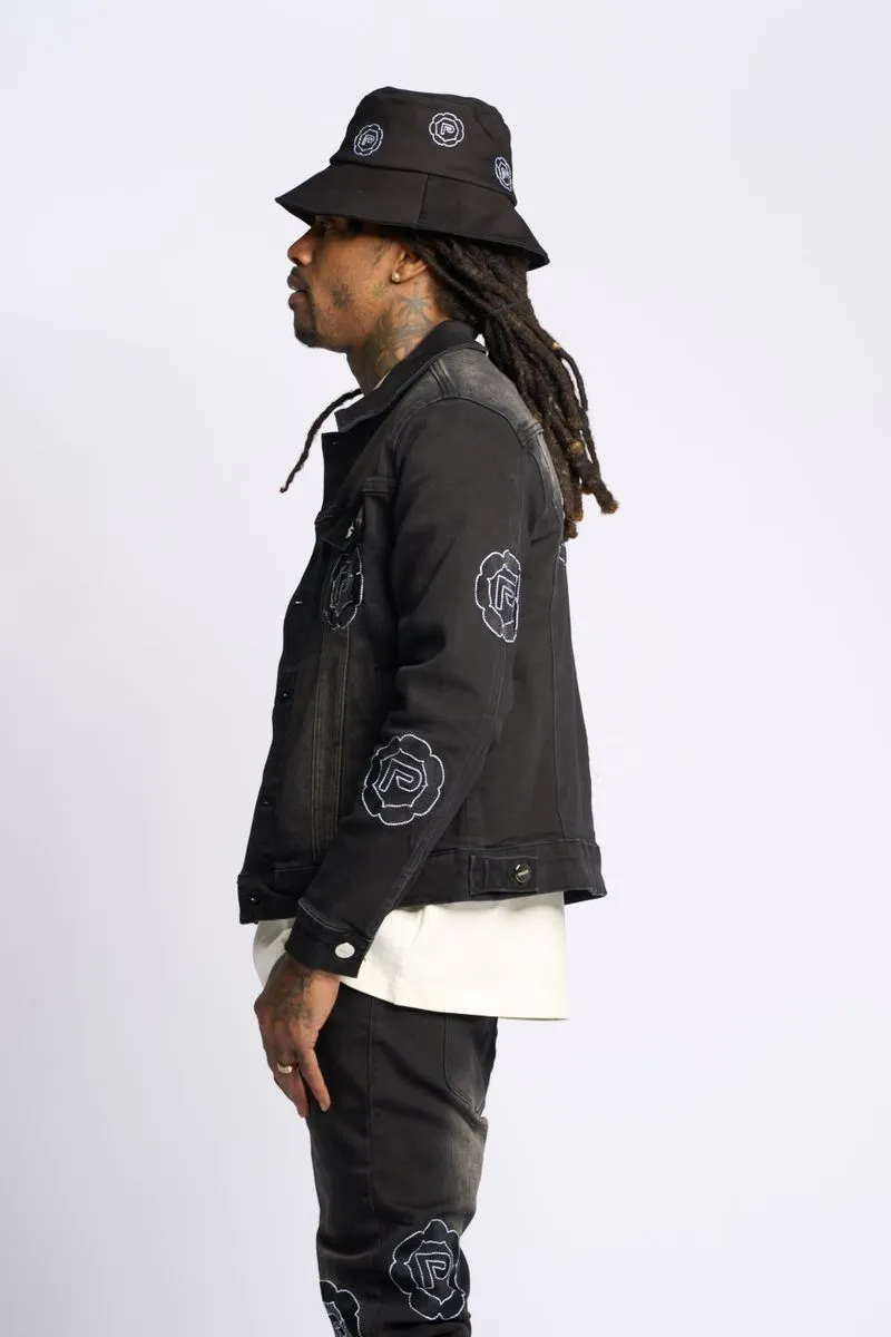 PHEELINGS SEWN TOGETHER DENIM JACKET (BLACK WASH)