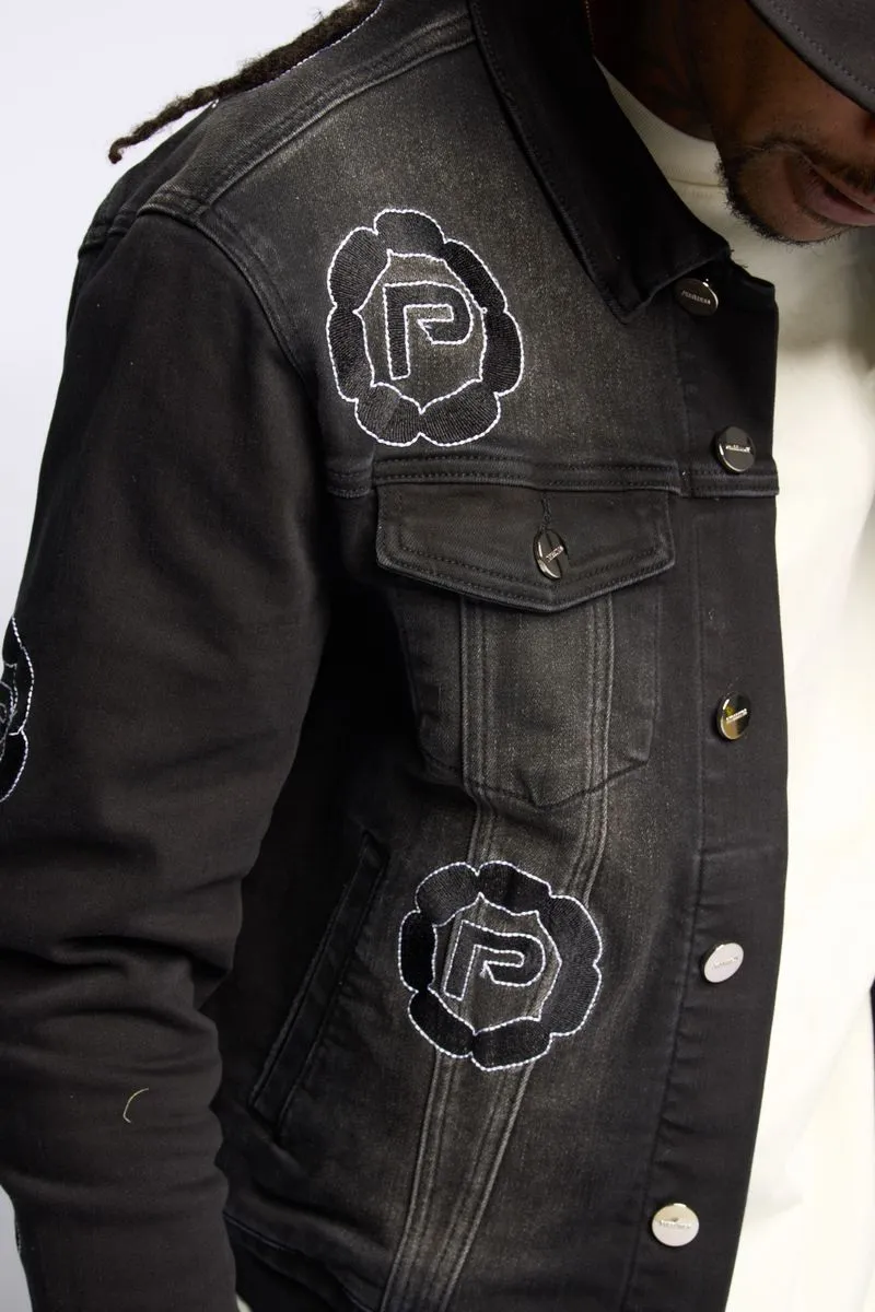PHEELINGS SEWN TOGETHER DENIM JACKET (BLACK WASH)
