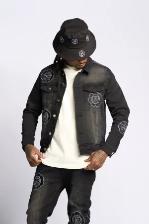 PHEELINGS SEWN TOGETHER DENIM JACKET (BLACK WASH)