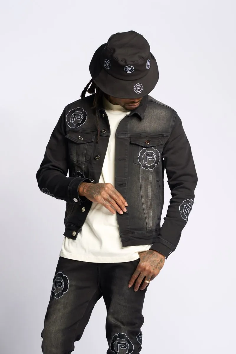 PHEELINGS SEWN TOGETHER DENIM JACKET (BLACK WASH)