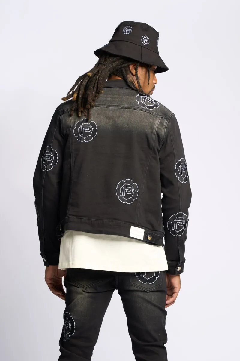 PHEELINGS SEWN TOGETHER DENIM JACKET (BLACK WASH)