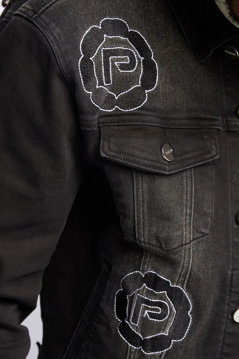 PHEELINGS SEWN TOGETHER DENIM JACKET (BLACK WASH)