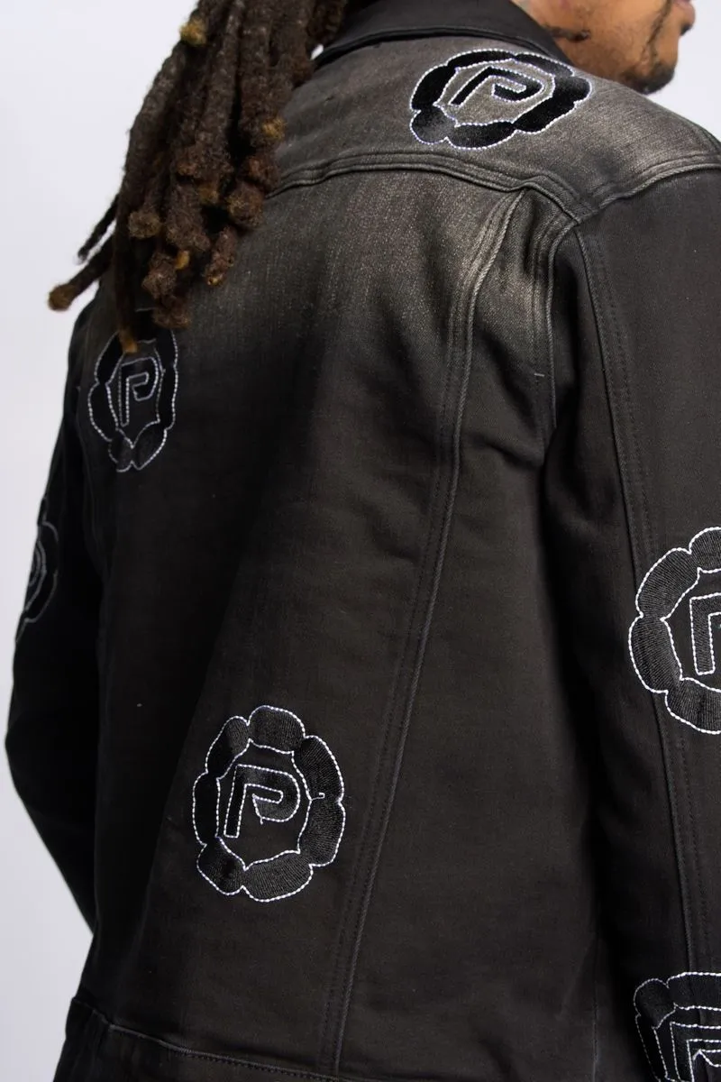 PHEELINGS SEWN TOGETHER DENIM JACKET (BLACK WASH)